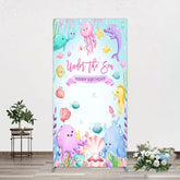 Aperturee - Aperturee Under The Sea Birthday Girl Party Rectangle Backdrop